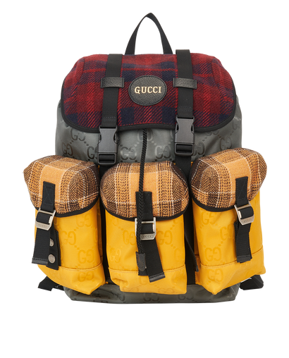 GG Off The Grid Backpack, £850, Handbags, Red/Yellow, Canvas, Front view
